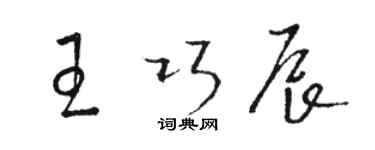 骆恒光王巧辰草书个性签名怎么写