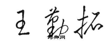 骆恒光王勤拓草书个性签名怎么写
