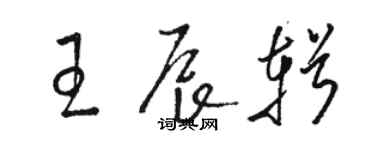 骆恒光王辰辑草书个性签名怎么写