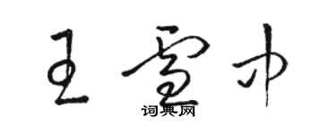 骆恒光王雪中草书个性签名怎么写