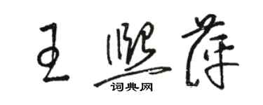 骆恒光王熙萍草书个性签名怎么写