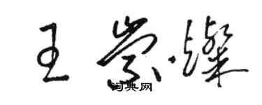 骆恒光王崇灿草书个性签名怎么写