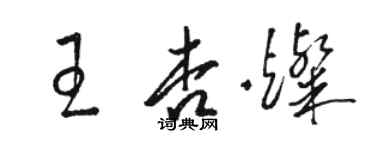 骆恒光王杏灿草书个性签名怎么写