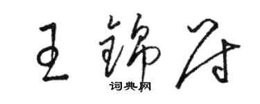 骆恒光王锦尉草书个性签名怎么写