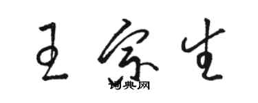 骆恒光王宗生草书个性签名怎么写