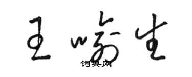 骆恒光王喻生草书个性签名怎么写