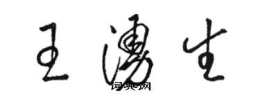 骆恒光王涌生草书个性签名怎么写