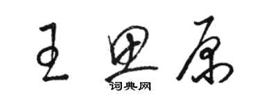 骆恒光王思原草书个性签名怎么写