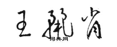骆恒光王丽肖草书个性签名怎么写