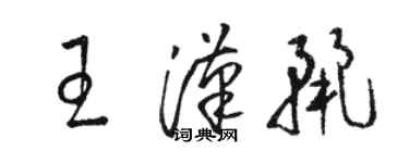 骆恒光王汉丽草书个性签名怎么写