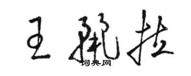 骆恒光王丽拉草书个性签名怎么写