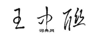 骆恒光王中联草书个性签名怎么写
