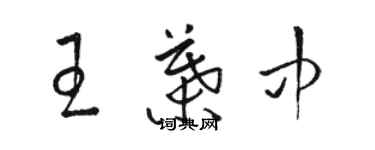 骆恒光王叶中草书个性签名怎么写