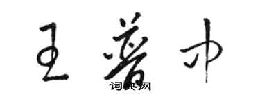 骆恒光王普中草书个性签名怎么写