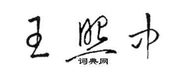 骆恒光王照中草书个性签名怎么写