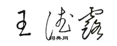 骆恒光王德露草书个性签名怎么写