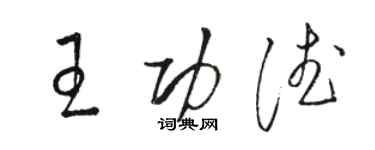 骆恒光王功德草书个性签名怎么写