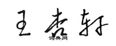骆恒光王杏轩草书个性签名怎么写