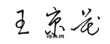 骆恒光王京花草书个性签名怎么写