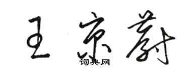 骆恒光王京蔚草书个性签名怎么写