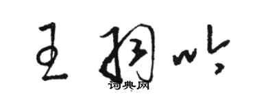骆恒光王羽吟草书个性签名怎么写