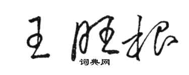 骆恒光王旺根草书个性签名怎么写