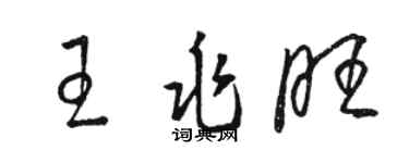 骆恒光王兆旺草书个性签名怎么写
