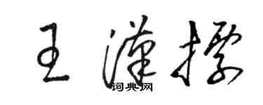 骆恒光王汉标草书个性签名怎么写