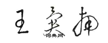 骆恒光王异南草书个性签名怎么写
