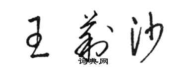 骆恒光王莉沙草书个性签名怎么写