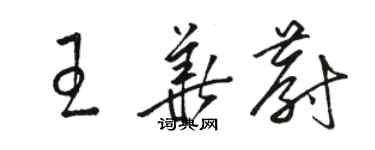 骆恒光王华蔚草书个性签名怎么写