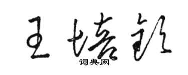 骆恒光王培钦草书个性签名怎么写