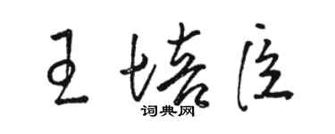 骆恒光王培臣草书个性签名怎么写