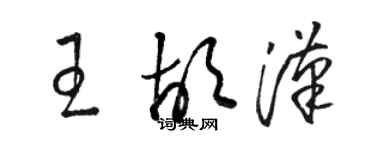 骆恒光王胡汉草书个性签名怎么写