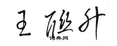 骆恒光王联升草书个性签名怎么写