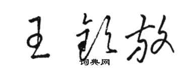 骆恒光王钦放草书个性签名怎么写