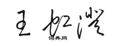 骆恒光王虹澄草书个性签名怎么写