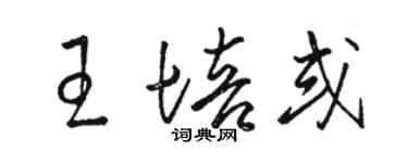 骆恒光王培或草书个性签名怎么写