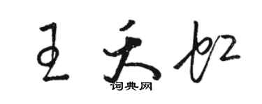 骆恒光王夭虹草书个性签名怎么写