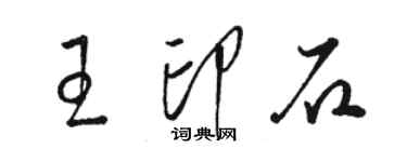 骆恒光王印石草书个性签名怎么写