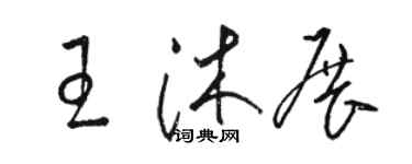 骆恒光王沐展草书个性签名怎么写