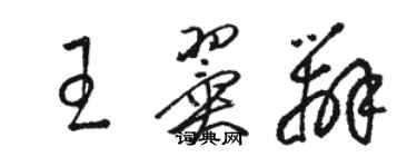 骆恒光王翼辨草书个性签名怎么写