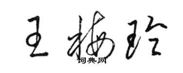 骆恒光王梅玲草书个性签名怎么写