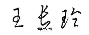 骆恒光王长玲草书个性签名怎么写