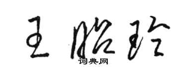 骆恒光王昭玲草书个性签名怎么写