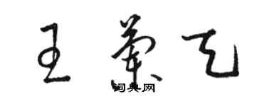 骆恒光王兰天草书个性签名怎么写