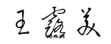 骆恒光王露美草书个性签名怎么写