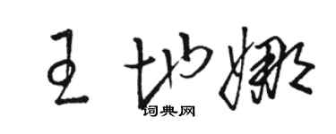 骆恒光王地娜草书个性签名怎么写
