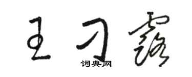 骆恒光王刁露草书个性签名怎么写
