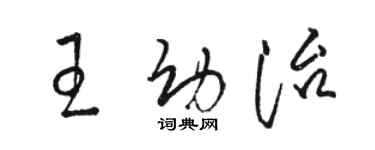 骆恒光王幼治草书个性签名怎么写